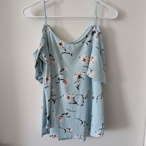 DONATING FRIDAY Cold Shoulder Floral Top